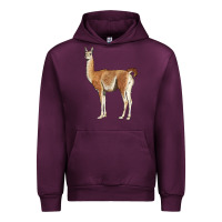 Mauve Wine guanaco llama Urban Hoodie - LillyAllenDesigns