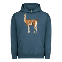 Pigment Midnight Navy guanaco llama Urban Hoodie - LillyAllenDesigns