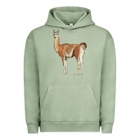 Pigment Oil Green guanaco llama Urban Hoodie - LillyAllenDesigns