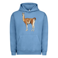 Pigment Pebble Blue guanaco llama Urban Hoodie - LillyAllenDesigns