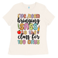Bone i ve been bringing sass to the class for 100 days Ladies Tee - MaliasSmallBusiness