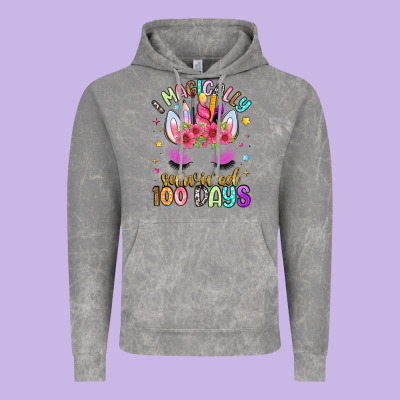 I Magically Survived 100 Days Vintage Hoodie Designed By Artiststas