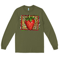 Army Green strawberry summer Long Sleeve Tee - Jasminsmagicworld