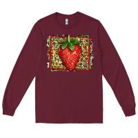 Burgundy strawberry summer Long Sleeve Tee - Jasminsmagicworld