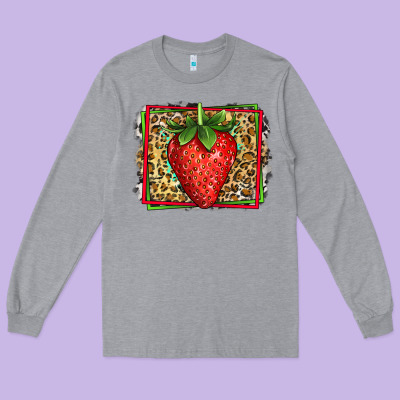 Strawberry Summer Long Sleeve Tee Designed By Jasminsmagicworld