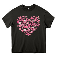 Asphalt breast cancer awareness heart Heavy Core Tee - MaliasSmallBusiness