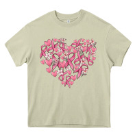 Mossy breast cancer awareness heart Heavy Core Tee - MaliasSmallBusiness