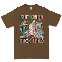 Cacao she kinda buck wild Premium Tee - MaliasSmallBusiness