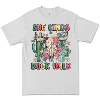 Dove Grey she kinda buck wild Premium Tee - MaliasSmallBusiness