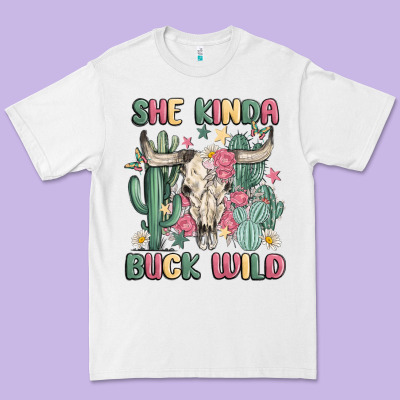 She Kinda Buck Wild Premium Tee Designed By Maliassmallbusiness
