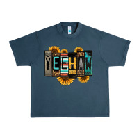 Midnight Navy yeehaw license plate letters Urban Heavy Tee - Jasminsmagicworld