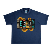Navy yeehaw license plate letters Urban Heavy Tee - Jasminsmagicworld