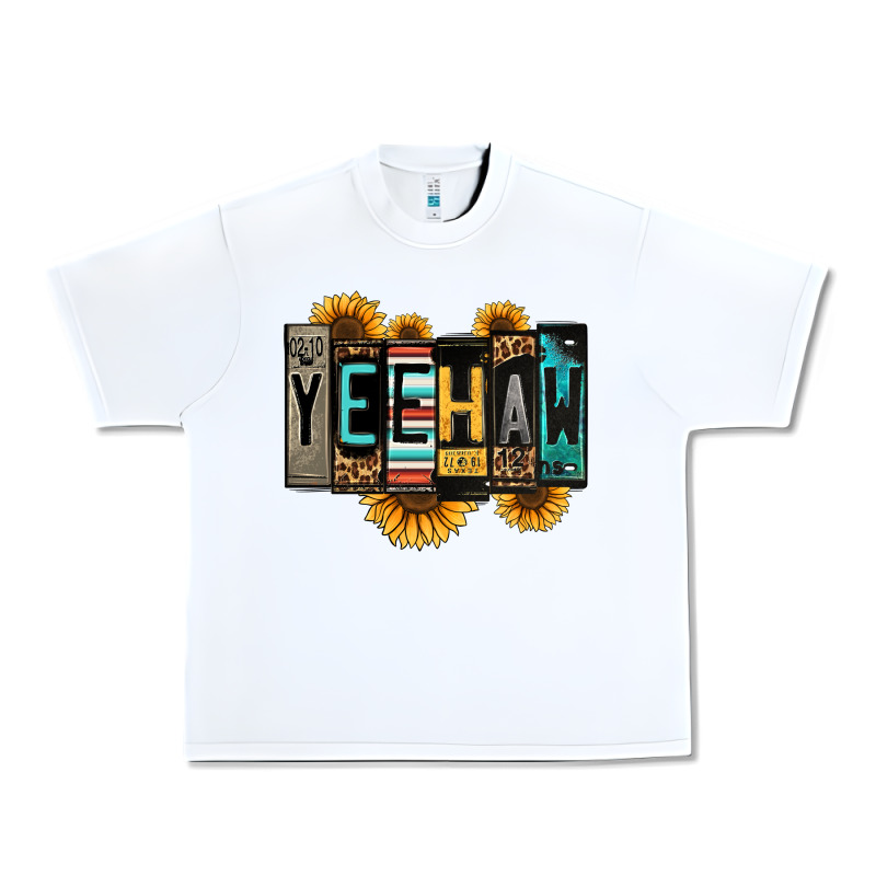 Yeehaw License Plate Letters Urban Heavy Tee by Jasminsmagicworld | Teevron
