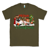 Army Green siamese cat meowy christmas Classic Tee - LillyAllenDesigns