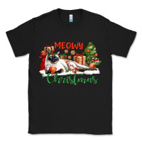 Black siamese cat meowy christmas Classic Tee - LillyAllenDesigns