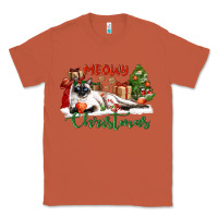 Copper siamese cat meowy christmas Classic Tee - LillyAllenDesigns