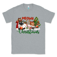 Heather Grey siamese cat meowy christmas Classic Tee - LillyAllenDesigns