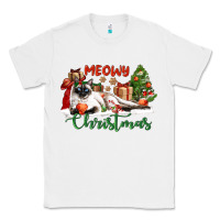 White siamese cat meowy christmas Classic Tee - LillyAllenDesigns