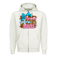Oatmeal Heather bows before bros olivia Zipper Hoodie - OliviaCreatesArt