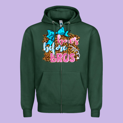Bows Before Bros Olivia Zipper Hoodie Designed By Oliviacreatesart