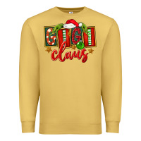 Antique Gold Christmas Gigi Claus Premium Sweatshirt - FaDigitalArtStudio