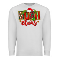Dove Grey Christmas Gigi Claus Premium Sweatshirt - FaDigitalArtStudio