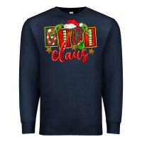 Navy Christmas Gigi Claus Premium Sweatshirt - FaDigitalArtStudio