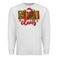 Oatmeal Heather Christmas Gigi Claus Premium Sweatshirt - FaDigitalArtStudio