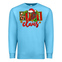 Ocean Blue Christmas Gigi Claus Premium Sweatshirt - FaDigitalArtStudio