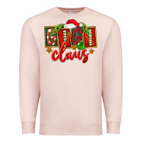 Pale Pink Christmas Gigi Claus Premium Sweatshirt - FaDigitalArtStudio