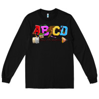 Black abcd back to school Long Sleeve Tee - NancyCooperArtShop