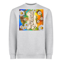 Heather Grey proud with daisies Heavyweight Sweatshirt - TumblerDesignByShophia