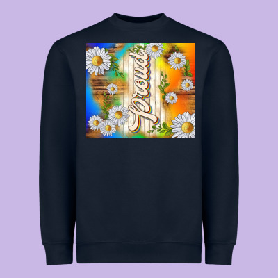 Proud With Daisies Heavyweight Sweatshirt Designed By Tumblerdesignbyshophia