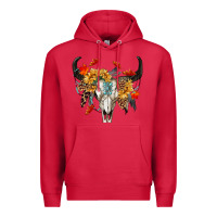 Cardinal Fall Bull Skull Premium Hoodie - RanaPortraitStore