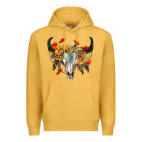 Mustard Fall Bull Skull Premium Hoodie - RanaPortraitStore