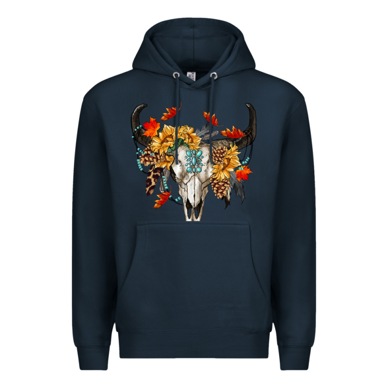 Fall Bull Skull Premium Hoodie by RanaPortraitStore | Teevron