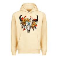 Pina Colada Fall Bull Skull Premium Hoodie - RanaPortraitStore
