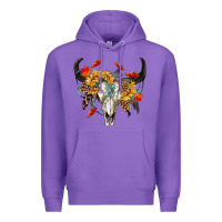 Purple Fall Bull Skull Premium Hoodie - RanaPortraitStore