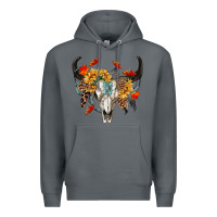 Rock Fall Bull Skull Premium Hoodie - RanaPortraitStore