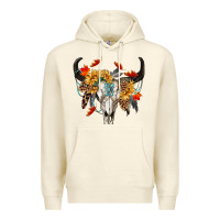 Sandshell Fall Bull Skull Premium Hoodie - RanaPortraitStore