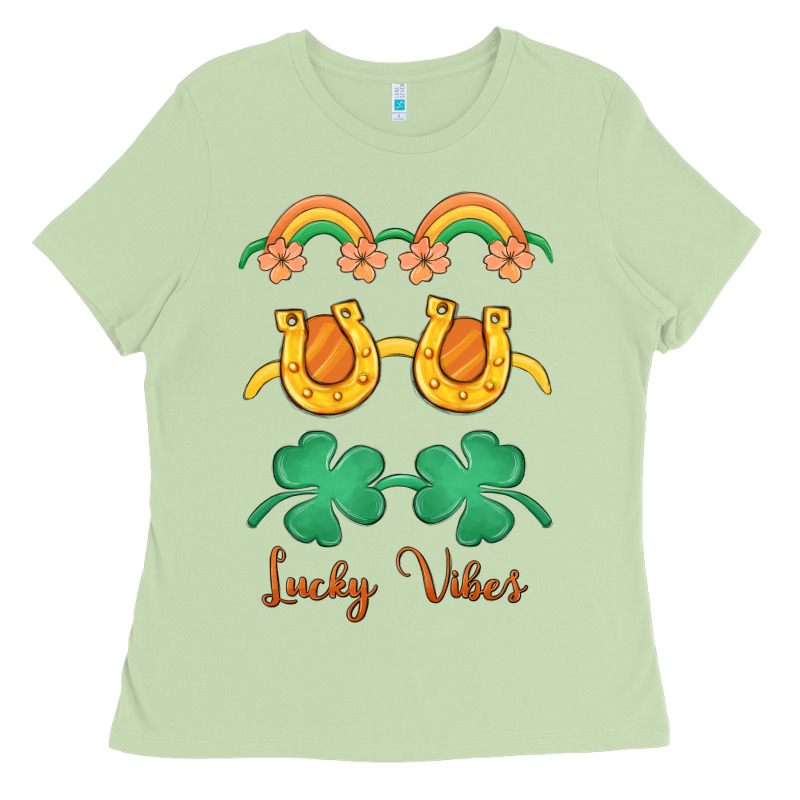 Lucky Vibes St. Patrick's Day Ladies Tee by MaliasSmallBusiness | Teevron