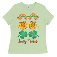 Matcha lucky vibes st. patrick's day Ladies Tee - MaliasSmallBusiness