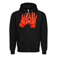 Black receiver gloves fa element 1 Zipper Hoodie - FaDigitalArtStudio