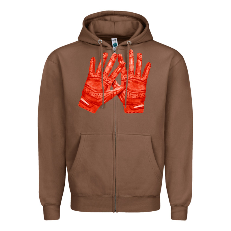 Receiver Gloves Fa Element 1 Zipper Hoodie by FaDigitalArtStudio | Teevron