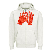 Oatmeal Heather receiver gloves fa element 1 Zipper Hoodie - FaDigitalArtStudio
