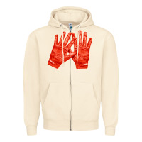 Sandshell receiver gloves fa element 1 Zipper Hoodie - FaDigitalArtStudio