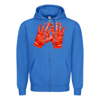 True Royal receiver gloves fa element 1 Zipper Hoodie - FaDigitalArtStudio