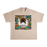 French Oak mom life messy bun western Urban Heavy Tee - Jasminsmagicworld
