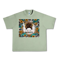Oil Green mom life messy bun western Urban Heavy Tee - Jasminsmagicworld
