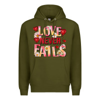 Army Green Love never fails Premium Hoodie - FaDigitalArtStudio